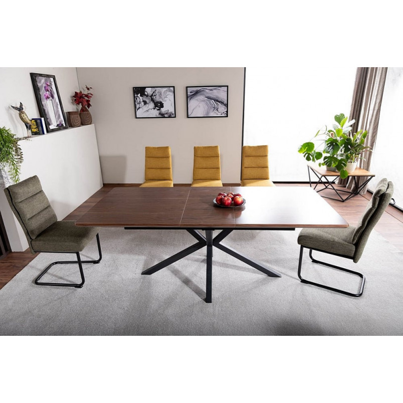 Stół rozkładany loft Logan Signal | 160x90cm orzech