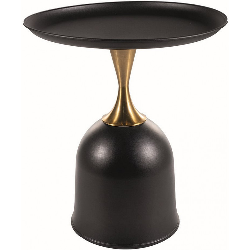 Stolik boczny Libra Signal - czarny/złoty | Elegancki design