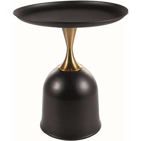 Stolik boczny Libra Signal - czarny/złoty | Elegancki design
