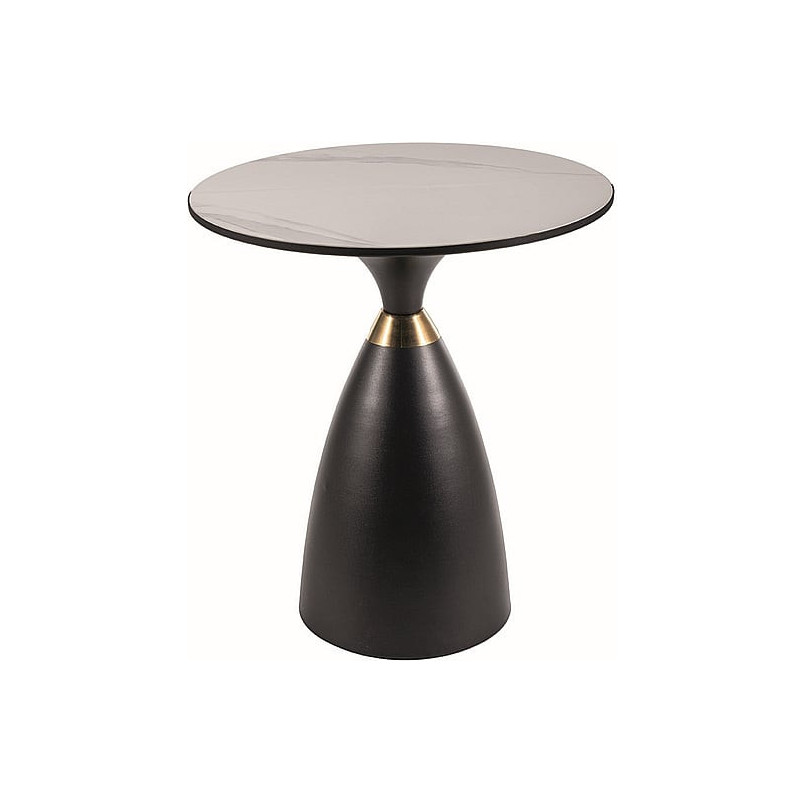Stolik boczny Gemini biały/czarny Signal - Elegancki design