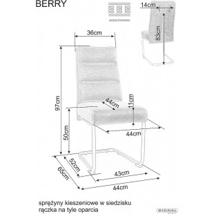 Krzesło Berry Brego 34 beżowy/czarny Signal - Komfort i styl