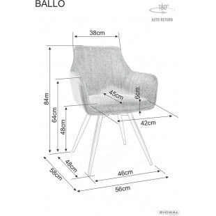 Krzesło fotelowe Ballo Brego 34 - Signal | Komfort i styl