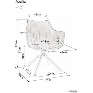 Krzesło obrotowe Azalia Brego 07 - Signal - Szare/Czarny