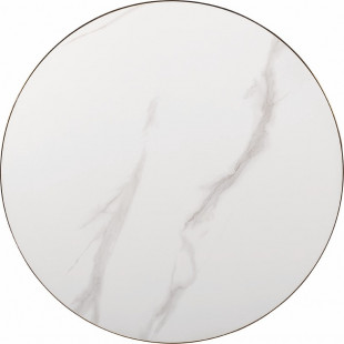 Stolik boczny glamour Aries biały/złoty - Signal | Elegancki design