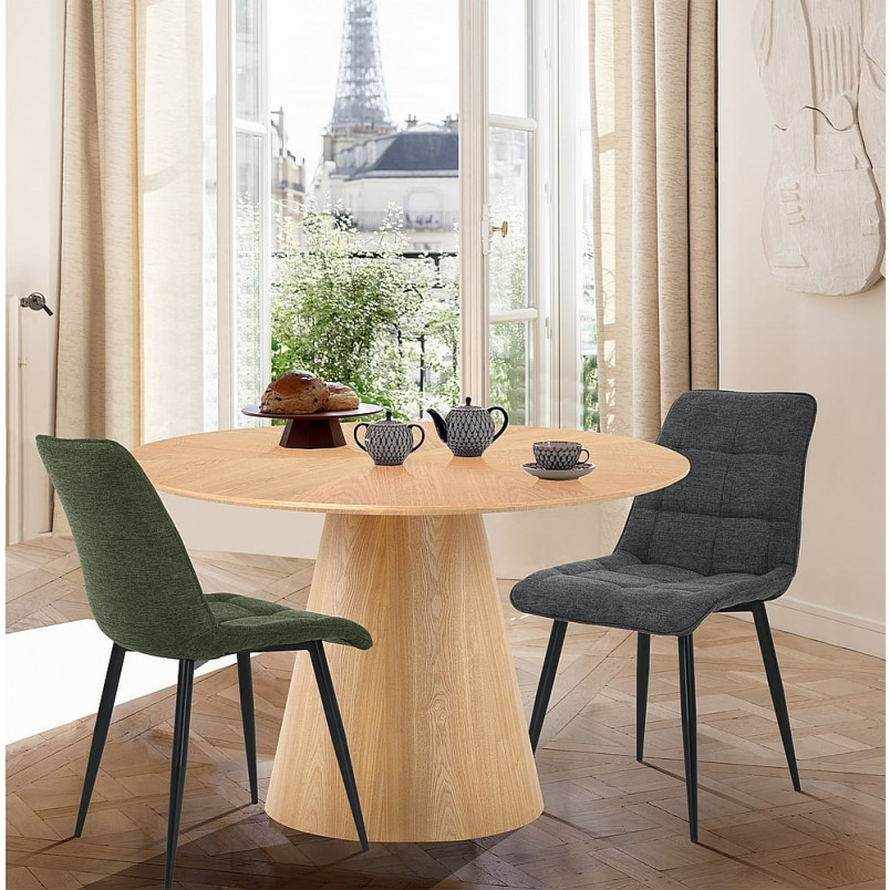 Stół okrągły Angel 120cm dąb Signal - Elegancki design