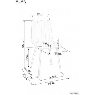 Krzesło Signal Alan Brego 07: Szare/Czarny - Komfort i Styl