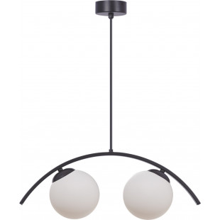 Lampa wisząca Zuma Line Wave II - 2 kule, biały/czarny | Oświetlenie
