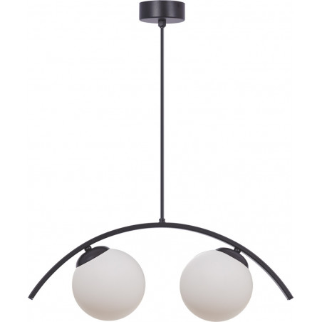 Lampa wisząca Zuma Line Wave II - 2 kule, biały/czarny | Oświetlenie