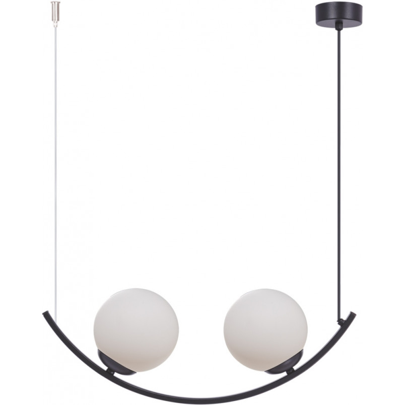 Lampa wisząca ZumaLine Wave - 2 szkła, 50cm - Kup teraz!