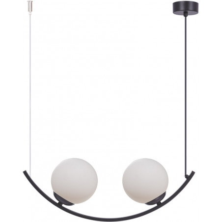 Lampa wisząca ZumaLine Wave - 2 szkła, 50cm - Kup teraz!