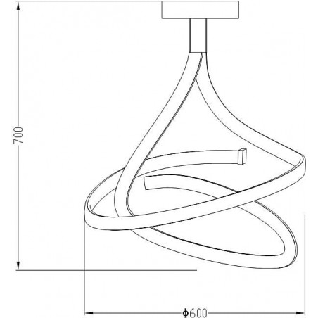 Lampa Sufitowa LED Viso 70cm Czarna - ZumaLine | Nowoczesne Oświetlenie
