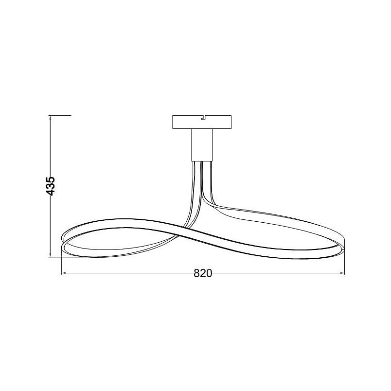 Lampa Sufitowa LED Viso 82cm Czarna | ZumaLine - Nowoczesne Oświetlenie