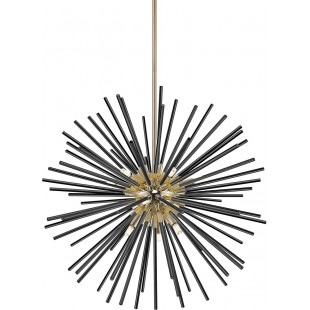 Lampa wisząca glamour Urchin 78cm czarno-złota Zumaline