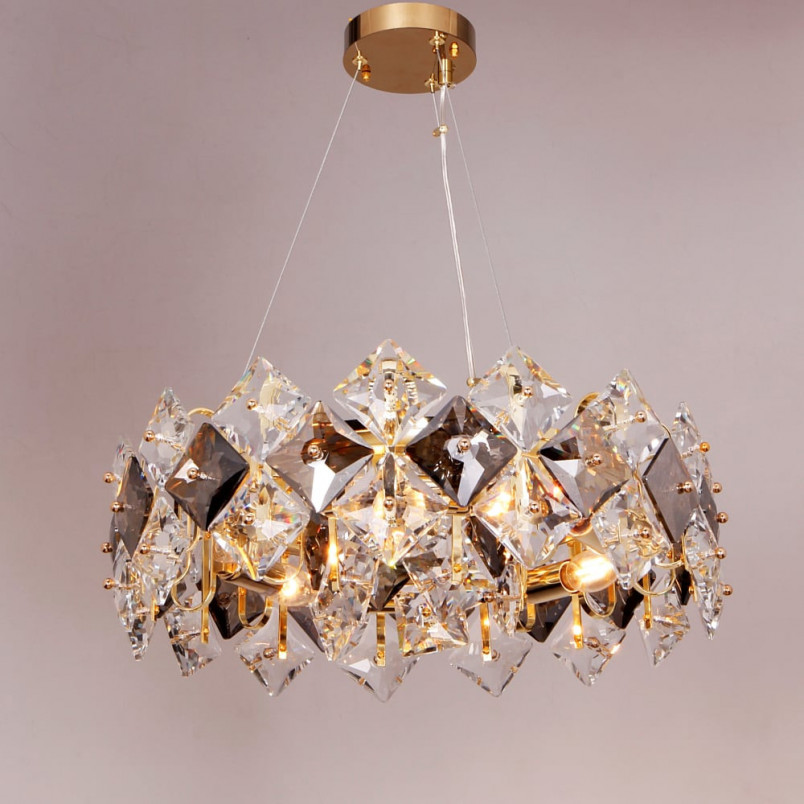 Lampa Tiara Złota - Elegancki Żyrandol Glamour | ZumaLine