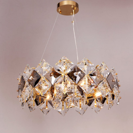 Lampa Tiara Złota - Elegancki Żyrandol Glamour | ZumaLine