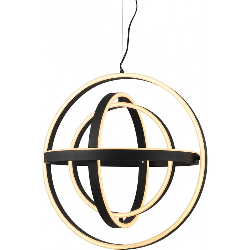 Lampa Tess LED Czarna | Nowoczesny Żyrandol ZumaLine