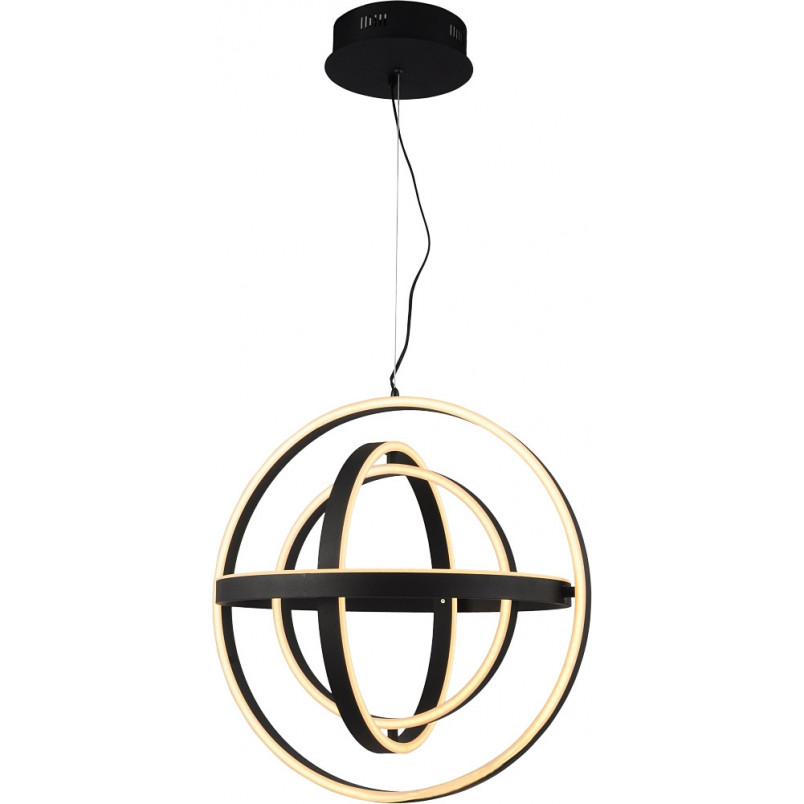 Lampa Tess LED Czarna | Nowoczesny Żyrandol ZumaLine