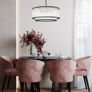 Lampa wisząca Hampton Sergio czarna ZumaLine | Oświetlenie