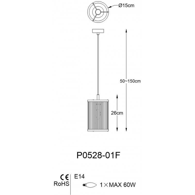 Lampa wisząca Hampton Sergio czarna ZumaLine | Sklep z lampami