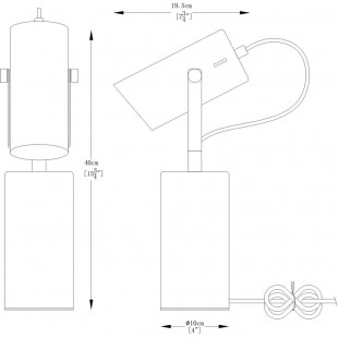 Lampa biurkowa loft Resi czarna Zumaline