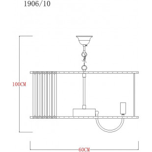Żyrandol Kryształowy Złoty Paris 60cm - ZumaLine