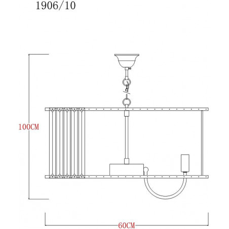 Żyrandol Kryształowy Złoty Paris 60cm - ZumaLine