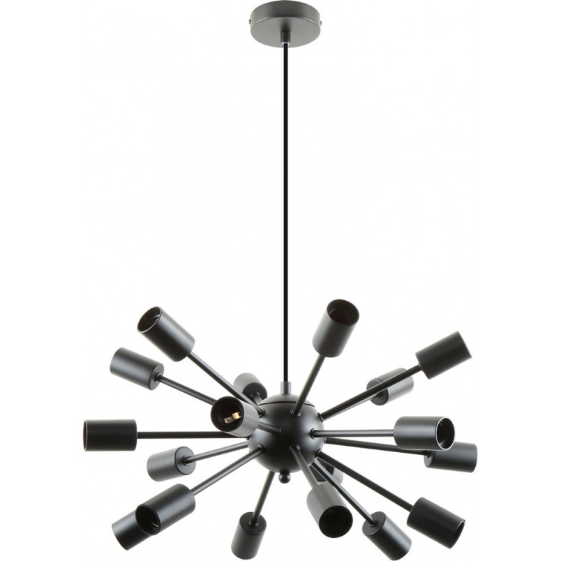 Lampa wisząca loft Mandi 18 punktów czarna - ZumaLine
