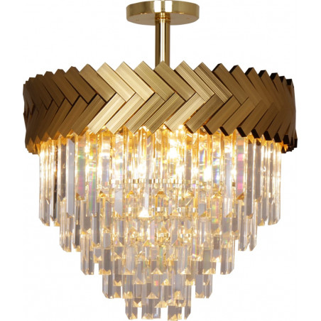 Lampa Sufitowa Kryształowa Lyon Złota | ZumaLine