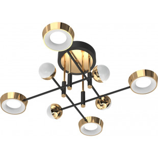 Lampa sufitowa nowoczesna Lara LED 90x90cm francuskie złoto / czarny Zumaline