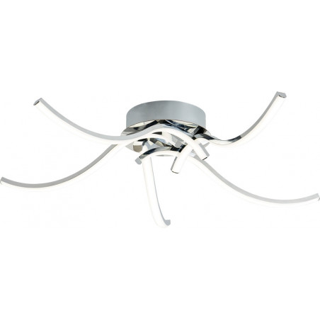 Plafon LED Focus V 60cm Srebrny | Zumaline - Nowoczesne Oświetlenie