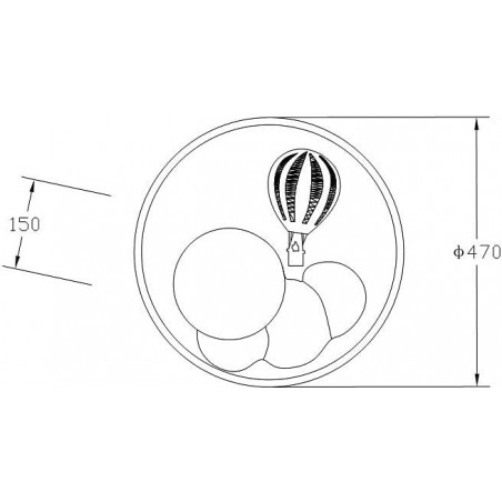 Plafon LED Focus dla chłopca | ZumaLine - 47cm