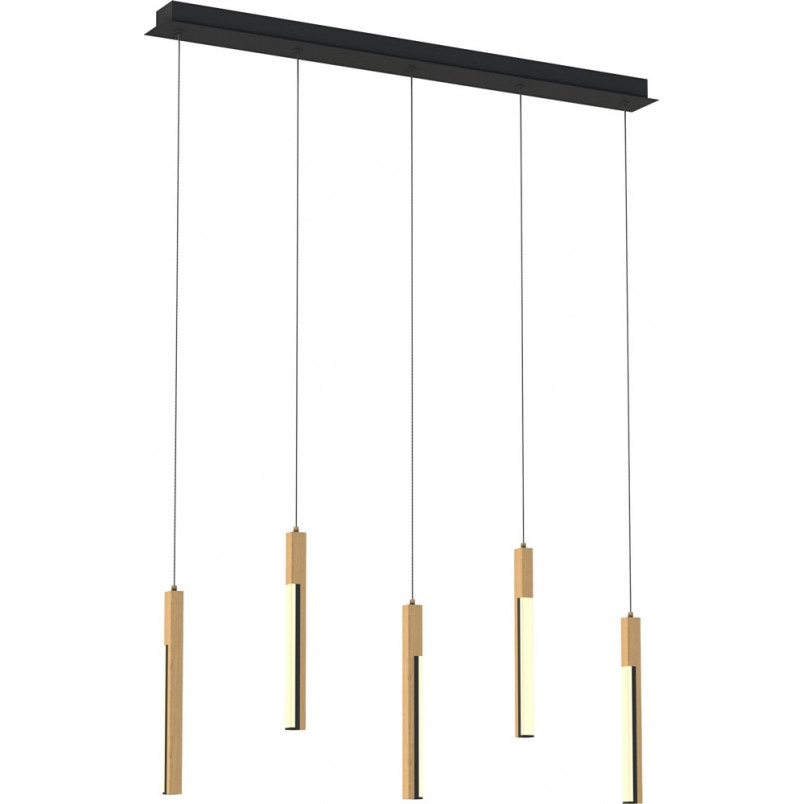 Lampa wisząca drewniana 5 punktów Eliot LED - ZumaLine
