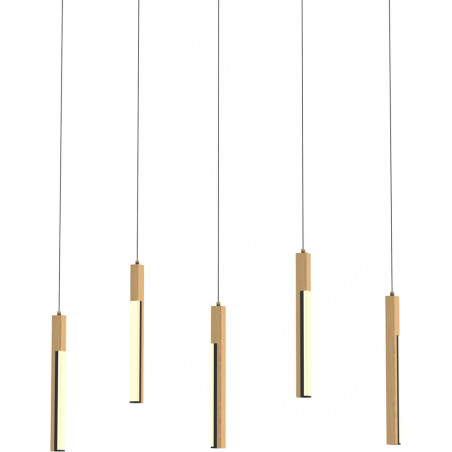 Lampa wisząca drewniana 5 punktów Eliot LED - ZumaLine