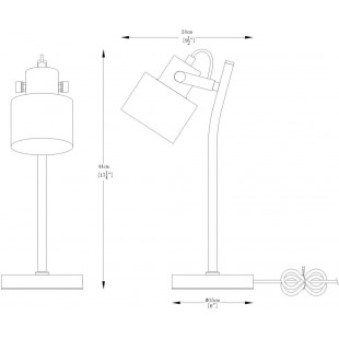 Lampa biurkowa skandynawska Draco biała Zumaline