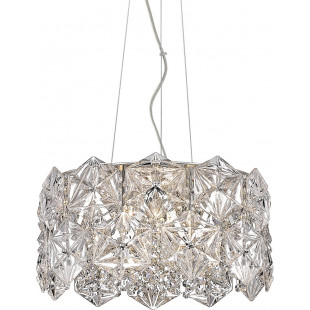 Lampa wisząca kryształowa Davi 41,5cm srebrna Zumaline