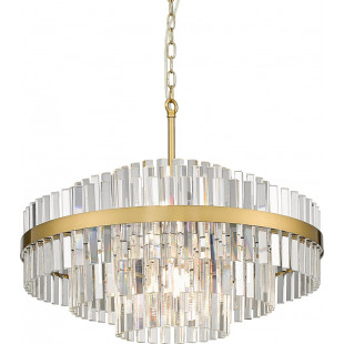 Lampa wisząca szklana hampton Constantinople 66,5cm mosiądz / przeźroczysty Zumaline