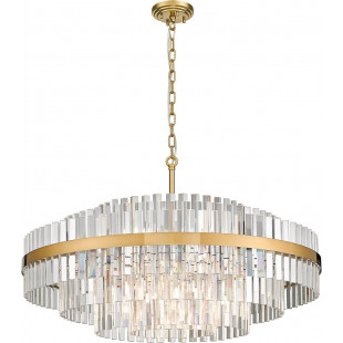 Lampa wisząca szklana hampton Constantinople 87,5cm mosiądz / przeźroczysty Zumaline
