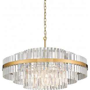 Lampa wisząca szklana hampton Constantinople 87,5cm mosiądz / przeźroczysty Zumaline