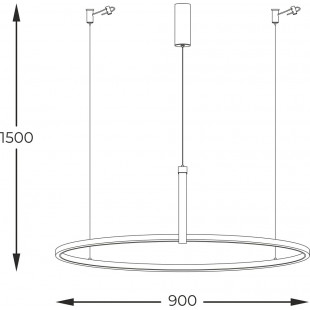 Lampa wisząca Claud LED 90cm - Minimalizm i styl | Zumaline