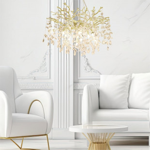 Lampa wisząca Cindy złota 80cm | Glamour i elegancja