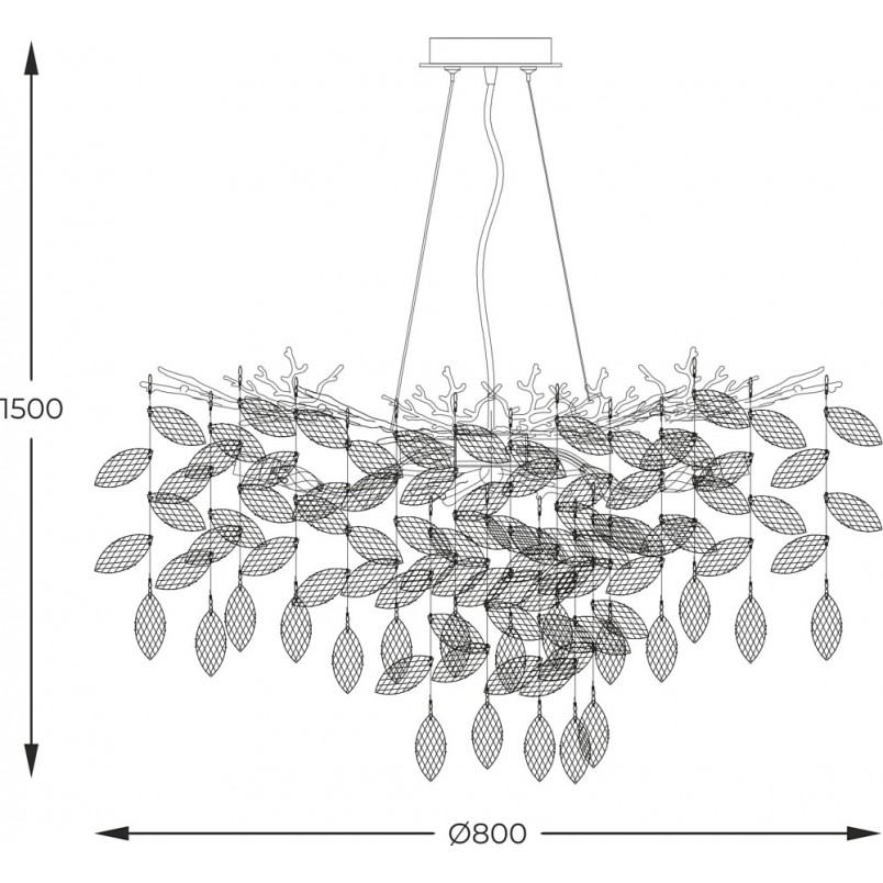 Lampa wisząca Cindy złota 80cm | Glamour i elegancja