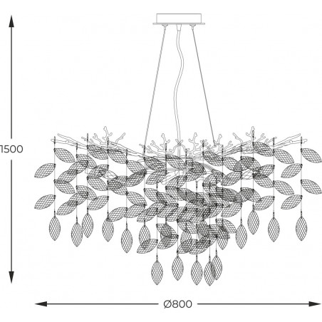 Lampa wisząca Cindy złota 80cm | Glamour i elegancja