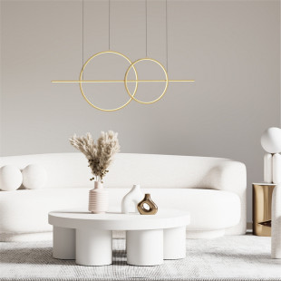 Lampa wisząca Cholet LED | Złota, nowoczesna | ZumaLine