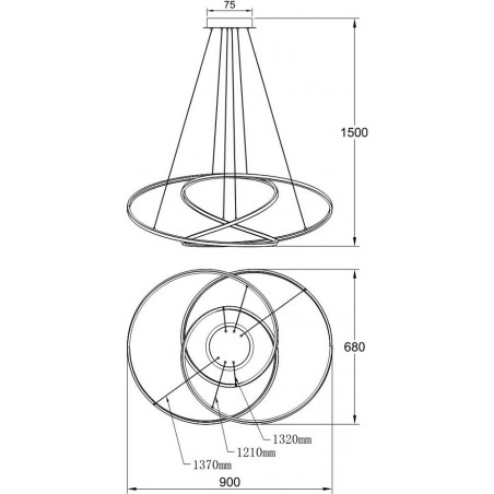 Lampa Wisząca Cholet LED Złota | ZumaLine - Nowoczesne Oświetlenie