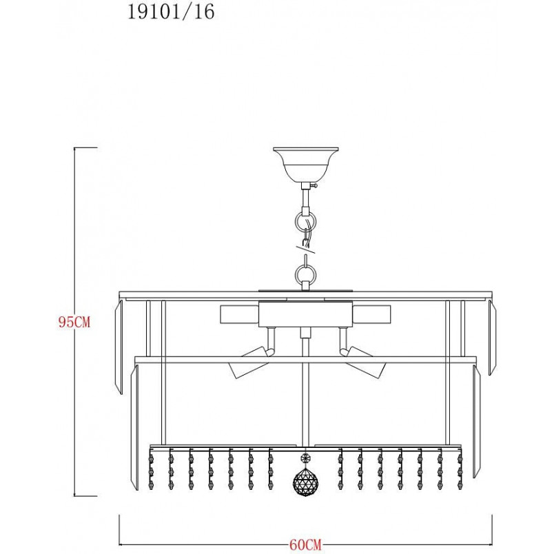 Żyrandol Kryształowy Złoty CAMILLE 60cm | ZumaLine