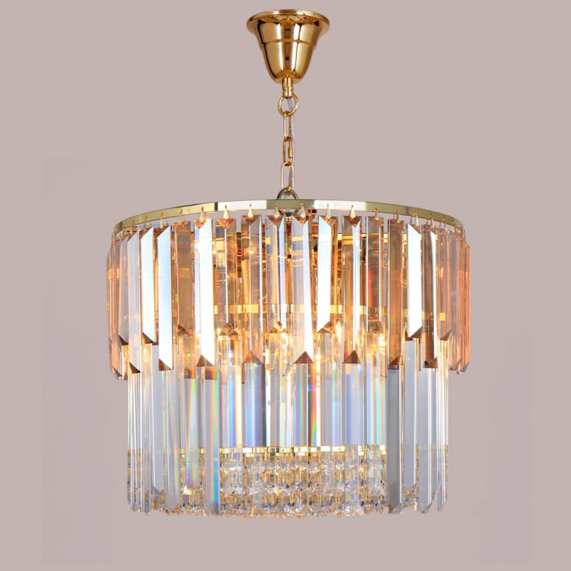 Żyrandol Kryształowy Glamour Camille | Złoty, 40cm | ZumaLine
