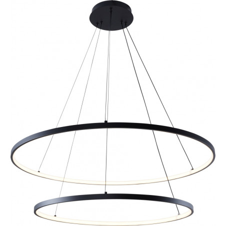 Lampa wisząca Breno LED czarna | Nowoczesny żyrandol Zumaline
