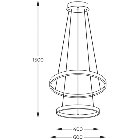 Lampa wisząca Breno LED czarna 60cm | ZumaLine - Nowoczesne oświetlenie