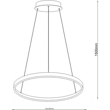 Lampa wisząca Breno LED 80cm czarna - ZumaLine | Nowoczesne oświetlenie