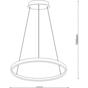 Lampa wisząca Breno LED - nowoczesny design, złoto | ZumaLine